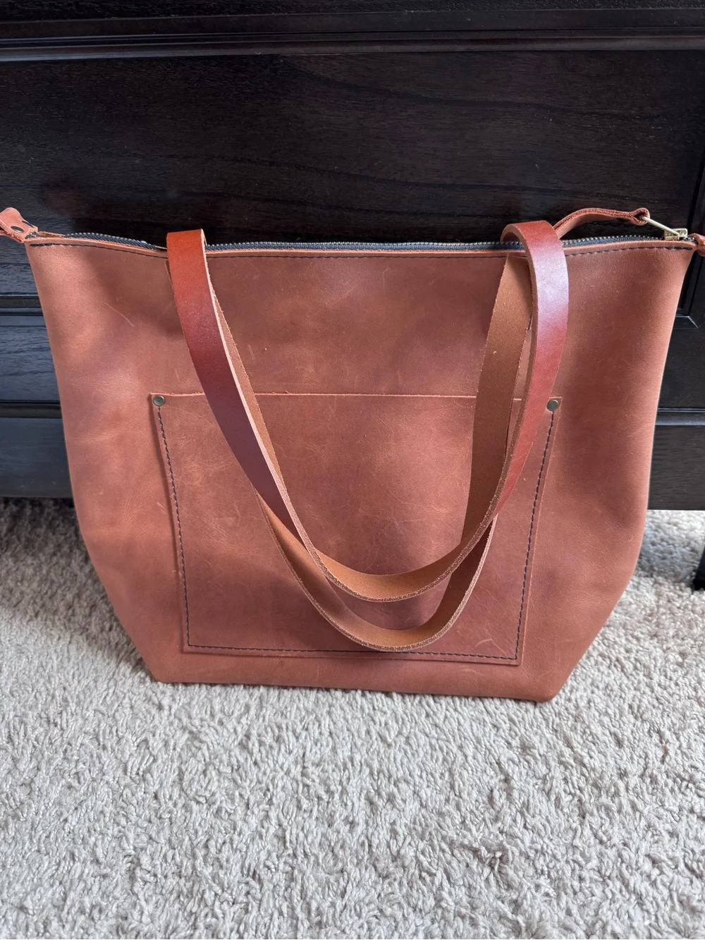 Portland Leather medium zip tote